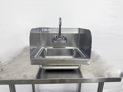 15 ins hand sink with two splashes and faucet HS-15-LR-320