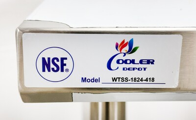 24W x 18D x 34H All Stainless Steel Table NSF HN-WT1824-SB