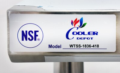 36W x 18D x 34H All Stainless Steel Table NSF  HN-WT1836-SB