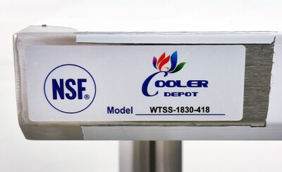 30W x 18D x 34HAll Stainless Steel Table NSF  HN-WT1830-SB