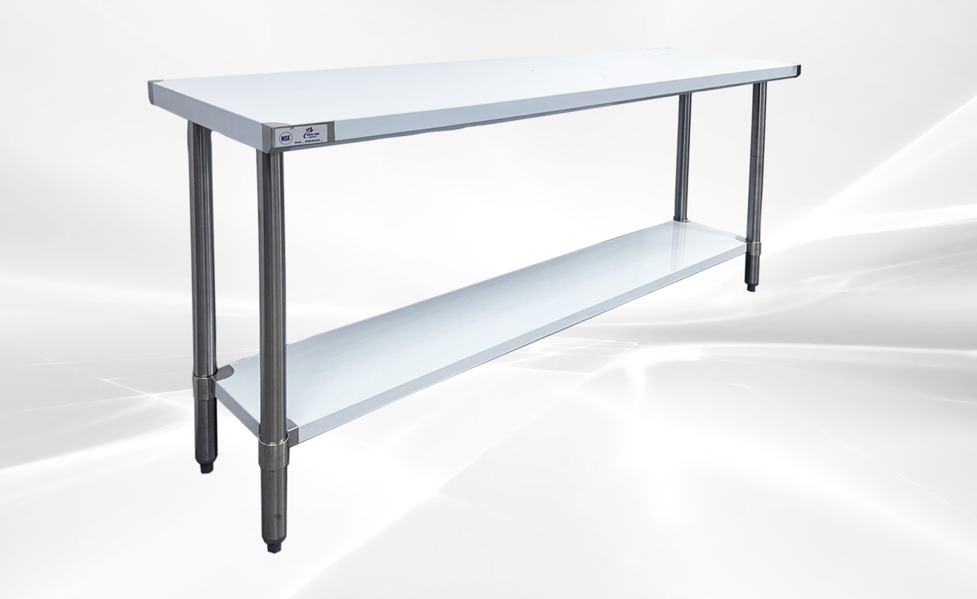 72W x 18D x 34H All Stainless Steel Table NSF  HN-WT1872-SB