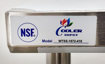 72W x 18D x 34H All Stainless Steel Table NSF  HN-WT1872-SB