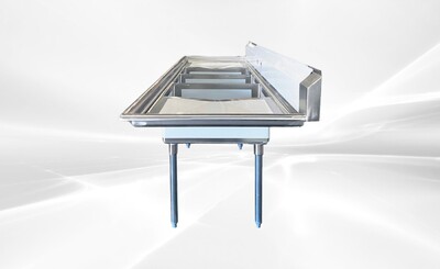 NSF 102in Stainless Steel 3 Compartment sink S3CT182412-24LR-318