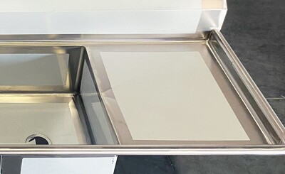 NSF 102in Stainless Steel 3 Compartment sink S3CT182412-24LR-318