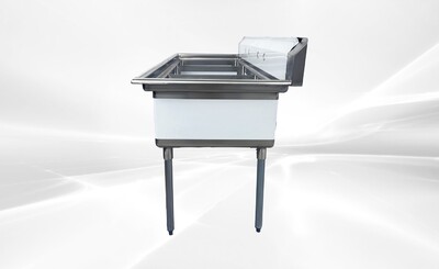 NSF 78 ins SS Three Compartment Sink two faucetsS3C242412-318