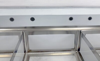 NSF 78 ins SS Three Compartment Sink two faucetsS3C242412-318