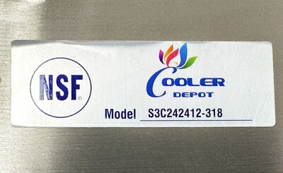 NSF 78 ins SS Three Compartment Sink two faucetsS3C242412-318