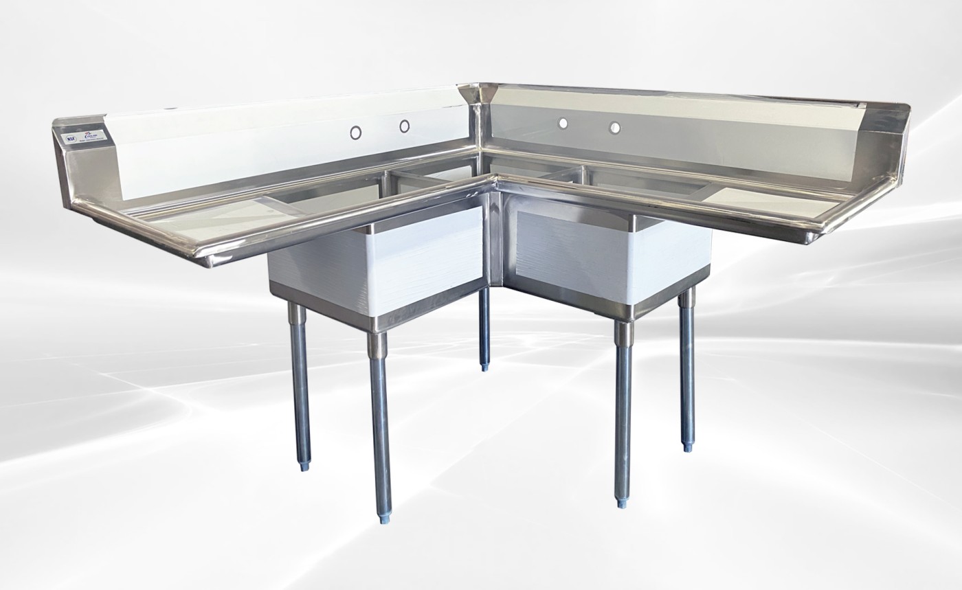 NSF Corner Sink 3 Compartment CS3CT181812-18LR-318
