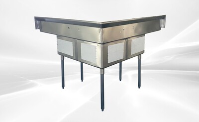 NSF Corner Sink 3 Compartment CS3CT181812-18LR-318