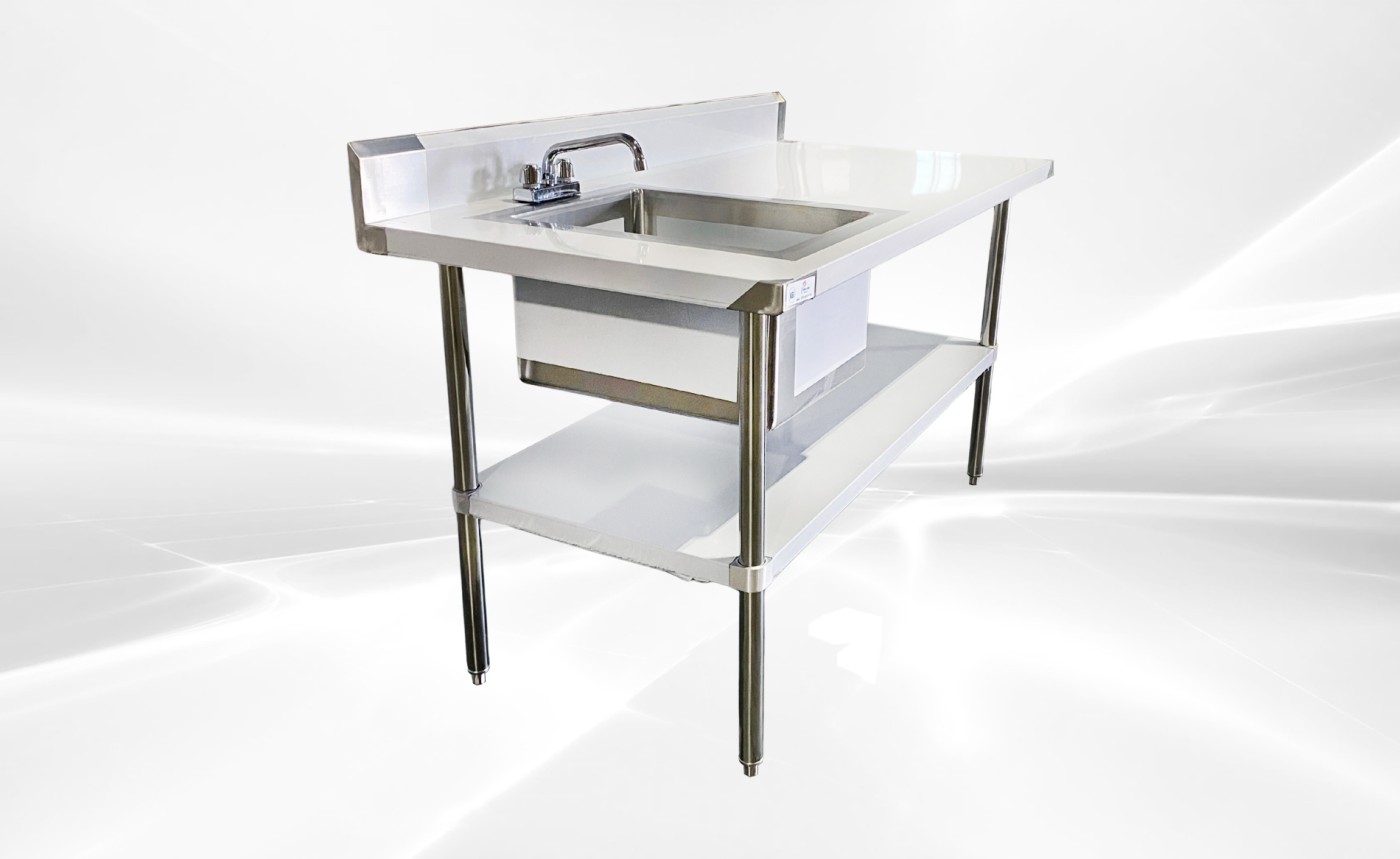 NSF SS Work Table Commercial compartment Sink WTPS-3060-5BS