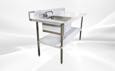 NSF SS Work Table Commercial compartment Sink WTPS-3060-5BS