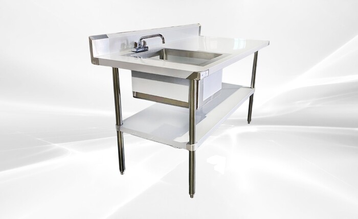 NSF SS Work Table Commercial compartment Sink WTPS-3060-5BS