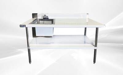 NSF SS Work Table Commercial compartment Sink WTPS-3060-5BS