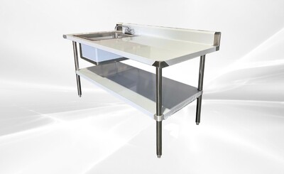 NSF SS Work Table Commercial compartment Sink WTPS-3060-5BS