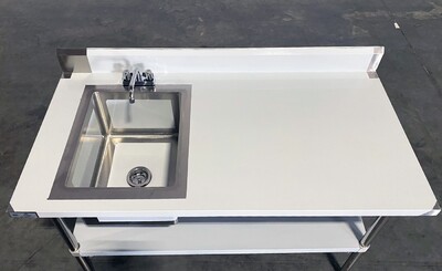 NSF SS Work Table Commercial compartment Sink WTPS-3060-5BS
