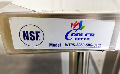 NSF SS Work Table Commercial compartment Sink WTPS-3060-5BS