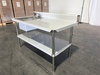 NSF SS Work Table Commercial compartment Sink WTPS-3060-5BS