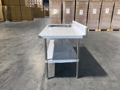 NSF SS Work Table Commercial compartment Sink WTPS-3060-5BS
