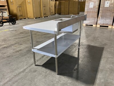 NSF SS Work Table Commercial compartment Sink WTPS-3060-5BS