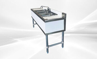 NSF 60 ins 3 Compartment Bar Sink with Faucet BAR-3B1860-12LR