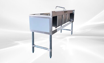NSF 60 ins 3 Compartment Bar Sink with Faucet BAR-3B1860-12LR