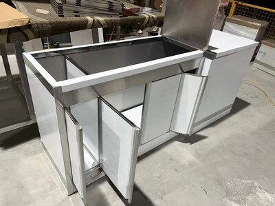 Food Vending Trailer Left 4 Door cabinet TRK6