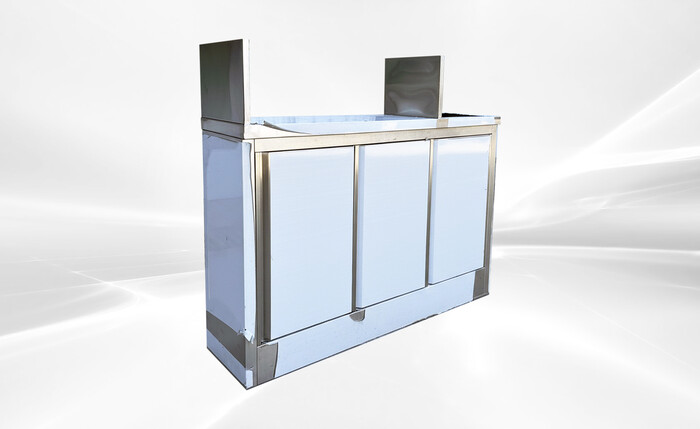 Food Vending Trailer Right-angle Side Three-Door TRD4