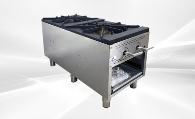 NSF Stock Pot Range 2 Burner NG 240000 BTU BH-2