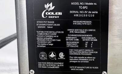 NSF Stock Pot Range 2 Burner NG 240000 BTU BH-2