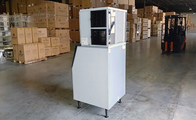 NSF 700 LBS Half Square Ice Maker Machine SK-729+B445 Bin