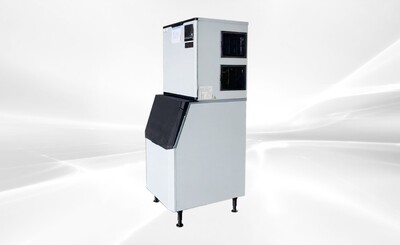 NSF 1000 LBS  Half Square Ice Maker Machine SK-1029+B445-ice bin
