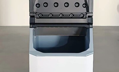NSF 1000 LBS  Half Square Ice Maker Machine SK-1029+B445-ice bin