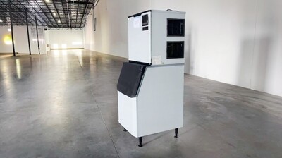 NSF 1000 LBS  Half Square Ice Maker Machine SK-1029+B445-ice bin