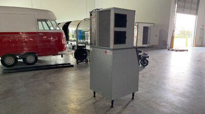 NSF 1000 LBS  Half Square Ice Maker Machine SK-1029+B445-ice bin