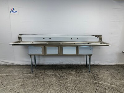 NSF 108 ins 4 Compartment Sink Two Faucets S4C181812-18LR-318