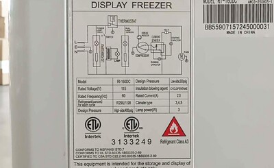 NSF 26 ins Ice Cream Glass Freezer Dipping Cabinet RI-160DC