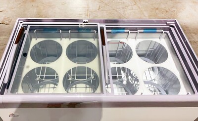 NSF 49 ins Ice Cream Glass Freezer Dipping Cabinet RI-360DC