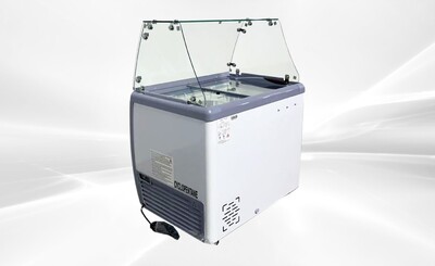 NSF 40 ins Dipping Cabinet RI-260DC With Flat Glass Sneeze Guard