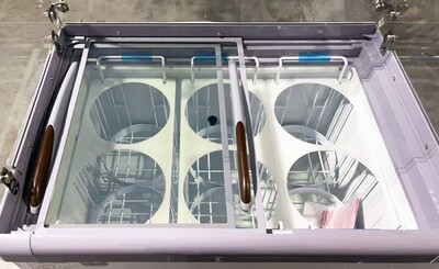 NSF 40 ins Dipping Cabinet RI-260DC With Flat Glass Sneeze Guard