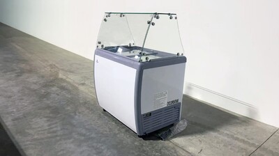 NSF 40 ins Dipping Cabinet RI-260DC With Flat Glass Sneeze Guard