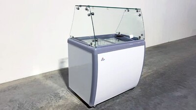 NSF 40 ins Dipping Cabinet RI-260DC With Flat Glass Sneeze Guard