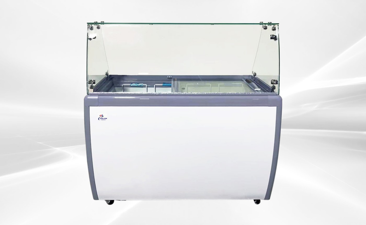 NSF 49 ins Dipping Cabinet RI-360DC With Flat Glass Sneeze Guard