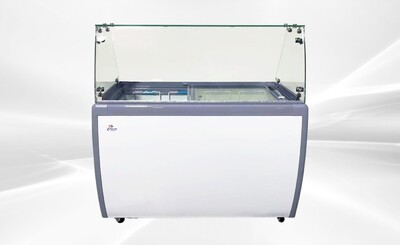 NSF 49 ins Dipping Cabinet RI-360DC With Flat Glass Sneeze Guard