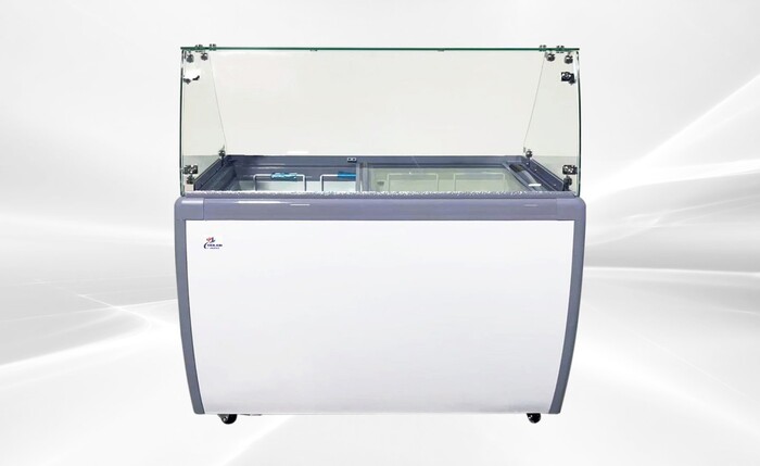 NSF 49 ins Dipping Cabinet RI-360DC With Flat Glass Sneeze Guard