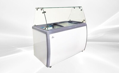 NSF 49 ins Dipping Cabinet RI-360DC With Flat Glass Sneeze Guard