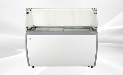 NSF 60 ins Dipping Cabinet RI-460DC With Flat Glass Sneeze Guard
