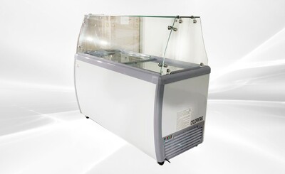 NSF 60 ins Dipping Cabinet RI-460DC With Flat Glass Sneeze Guard