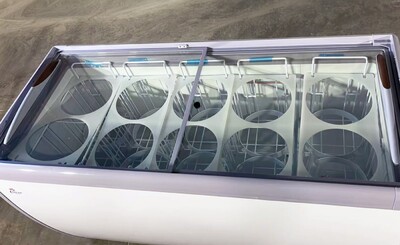 NSF 60 ins Dipping Cabinet RI-460DC With Flat Glass Sneeze Guard