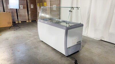NSF 60 ins Dipping Cabinet RI-460DC With Flat Glass Sneeze Guard