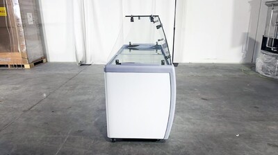 NSF 60 ins Dipping Cabinet RI-460DC With Flat Glass Sneeze Guard
